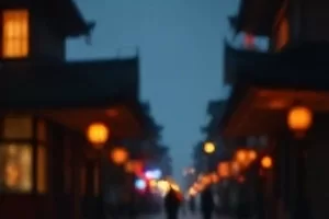 《蓝色考试院》横版海报，狭窄走廊尽头亮着一盏蓝色壁灯