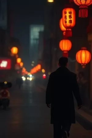 《首尔凌晨四点的便利店》海报，深夜便利店玻璃窗上映着两个疲惫的人影